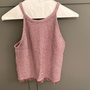 Zara Pink Textured Women's Tank Top